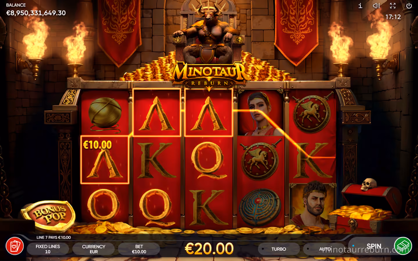 Minotaur ReBurn bonus feature